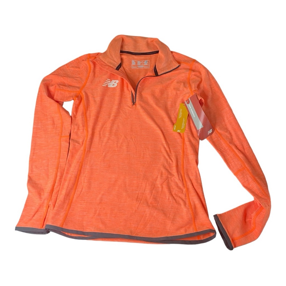 NWT: New Balance NB Dry- Accelerate 1/4 Zip Pullover Women’s Size Small: Orange